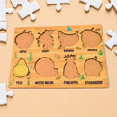 Fruit-Filled Fun! Educational Wooden Puzzle for Toddlers & Kids