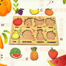 Fruit-Filled Fun! Educational Wooden Puzzle for Toddlers & Kids