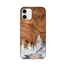 Wood Surface and Snowflakes Mobile Case Cover