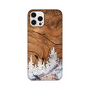 Wood Surface and Snowflakes Mobile Case Cover