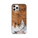 Wood Surface and Snowflakes Mobile Case Cover