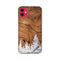 Wood Surface and Snowflakes Mobile Case Cover for iPhone 11