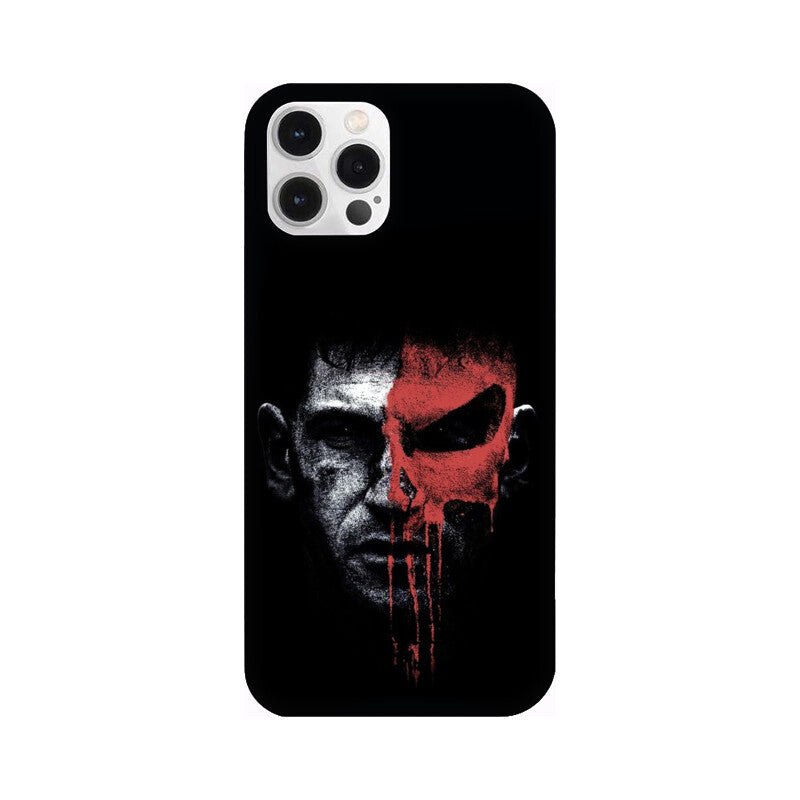Red Skull Face Pattern Mobile Case Cover for iPhone 12/ iPhone 12 Mini