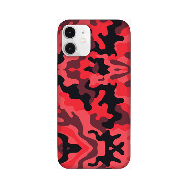 Military Red Camo Pattern Mobile Case Cover for iPhone 12/ iPhone 12 Mini/ iPhone 12 Pro/ iPhone 12 Pro Max