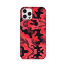 Military Red Camo Pattern Mobile Case Cover for iPhone 12/ iPhone 12 Mini/ iPhone 12 Pro/ iPhone 12 Pro Max