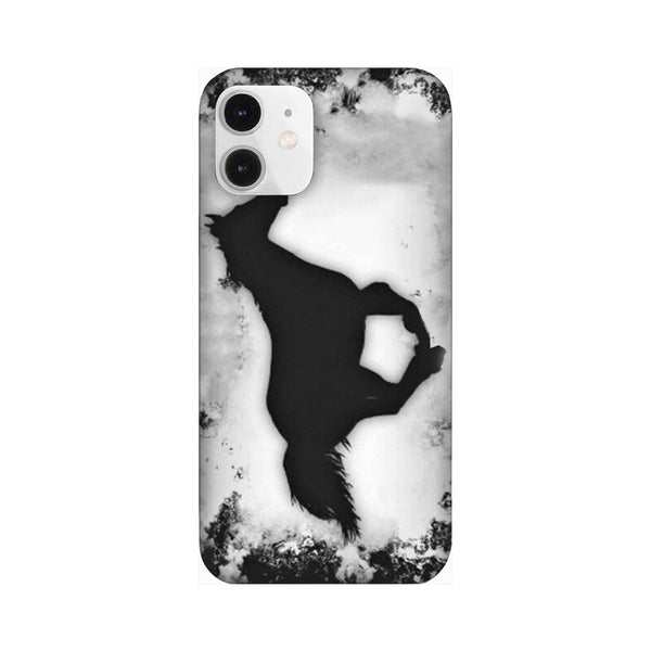 Black Horse in Clouds Pattern Mobile Case Cover for iPhone 12/ iPhone 12 Mini/ iPhone 12 Pro/ iPhone 12 Pro Max