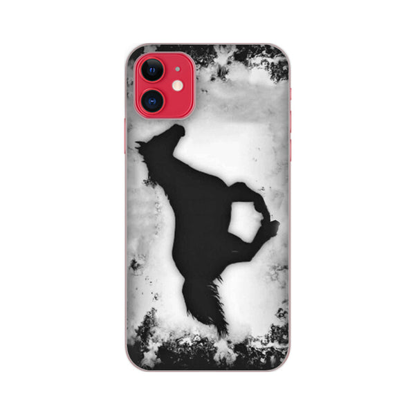 Black Horse in Clouds Pattern Mobile Case Cover for iPhone 11/ iPhone 11 Pro/ iPhone 11 Pro Max