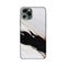 Black Patch White Marble Pattern Mobile Case Cover for iPhone 11/ iPhone 11 Pro/ iPhone 11 Pro Max