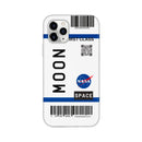 Flying to Moon Flight Ticket Pattern Mobile Cover for iPhone 11/ iPhone 11 Pro/ iPhone 11 Pro Max