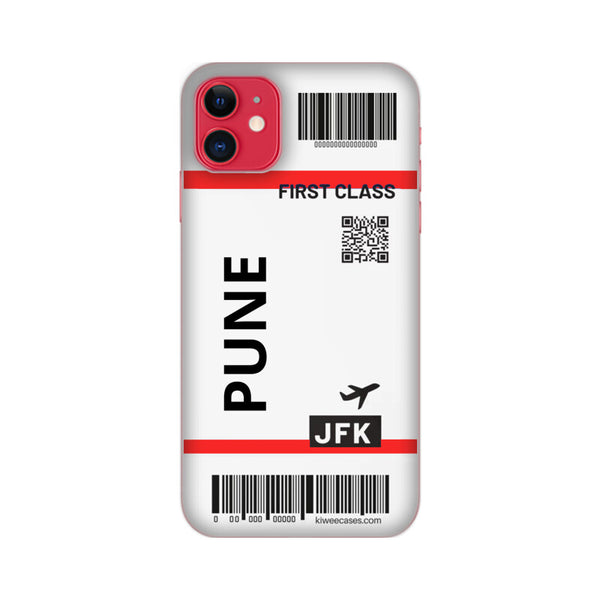 Flying to Pune Flight Ticket Pattern Mobile Case Cover for iPhone 11/ iPhone 11 Pro/ iPhone 11 Pro Max