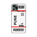 Flying to Pune Flight Ticket Pattern Mobile Case Cover for iPhone 11/ iPhone 11 Pro/ iPhone 11 Pro Max