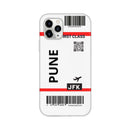 Flying to Pune Flight Ticket Pattern Mobile Case Cover for iPhone 11/ iPhone 11 Pro/ iPhone 11 Pro Max