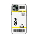 Goa ticket Printed Slim Cases and Cover for iPhone 11/ iPhone 11 Pro/ iPhone 11 Pro Max