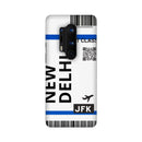 Flying to New Delhi Flight Ticket Pattern Mobile Case Cover for OnePlus 8/ OnePlus 8 Pro