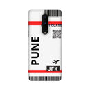 Flying to Pune Flight Ticket Pattern Mobile Case Cover for OnePlus 8/ OnePlus 8 Pro