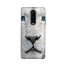 White Lion Portrait Pattern Mobile Case Cover for OnePlus 8/ OnePlus 8 Pro