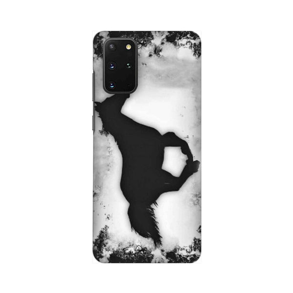 Black Horse in Clouds Pattern Mobile Case Cover for Galaxy S20 Plus