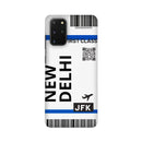 Flying to New Delhi Flight Ticket Pattern Mobile Case Cover for Galaxy S20 Plus