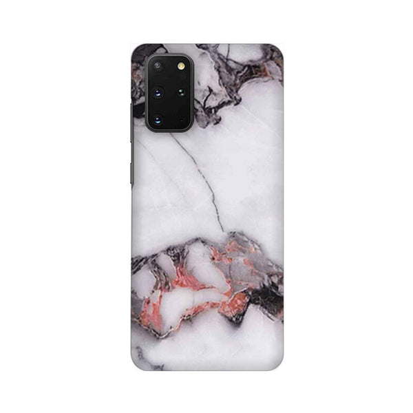 White & Black Marble Pattern Mobile Case Cover for Galaxy S20 Plus