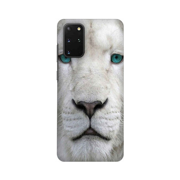 White Lion Portrait Pattern Mobile Case Cover for Galaxy S20 Plus