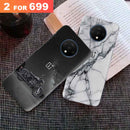 Combo Offer On Biker And Marble Pattern Mobile Case For Oneplus 7T ( Pack Of 2 )