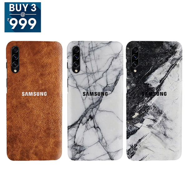 Combo Offer On Deasert And Marble Pattern Mobile Case For Galaxy A50 ( Pack Of 3 )