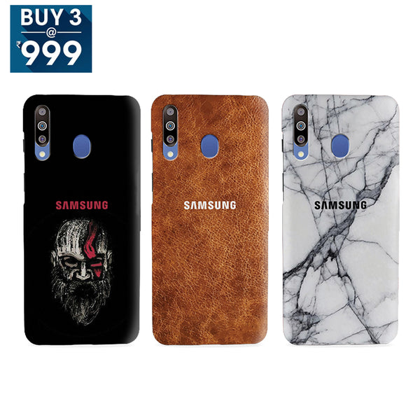 Combo Offer On Beard, Desert And Marble Pattern Mobile Case For Galaxy M30 ( Pack Of 3 )