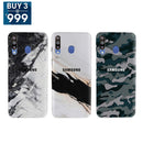 Combo Offer On Natural Marbles And Green Camo Pattern Mobile Case For Galaxy M30 ( Pack Of 3 )