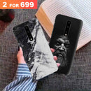 Combo Offer On Beard And Marble Pattern Mobile Case For Oneplus 7 Pro ( Pack Of 2 )