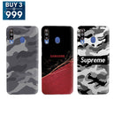 Combo Offer On Black And White, Camo And Superme Pattern Mobile Case For Galaxy M30 ( Pack Of 3 )