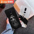 Combo Offer On Beard And Marble Pattern Mobile Case For Oneplus 6 ( Pack Of 2 )
