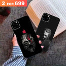 Combo Offer On Black And White Joker And Beard Old Man Pattern Mobile Case For IPhone 11 Pro Max ( Pack Of 2 )