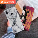 Combo Offer On Joker And Marble Pattern Mobile Case For Redmi Note 7 Pro ( Pack Of 2 )