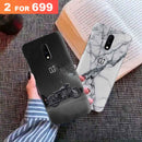 Combo Offer On Biker And Marble Pattern Mobile Case For Oneplus 7 ( Pack Of 2 )