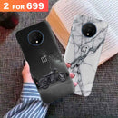Combo Offer On Biker And Marble Pattern Mobile Case For Oneplus 7T ( Pack Of 2 )