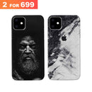 Combo Offer On Beard And Marble Pattern Mobile Case For iPhone 11 ( Pack Of 2 )