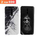 Combo Offer On Beard And Marble Pattern Mobile Case For Oneplus 7 Pro ( Pack Of 2 )