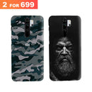Combo Offer On Beard Man And Green Camo Pattern Mobile Case For Redmi Note 8 Pro ( Pack Of 2 )
