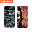Combo Offer On Black And White Joker And Marble Pattern Mobile Case For IPhone 11 Pro ( Pack Of 2 )