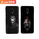 Combo Offer On Black And White Joker And Beard Old Man Pattern Mobile Case For Oneplus 7 ( Pack Of 2 )