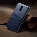 Navy Blue Leather Mobile Cover for Oneplus 7 Pro