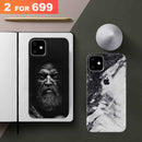Combo Offer On Beard And Marble Pattern Mobile Case For iPhone 11 ( Pack Of 2 )