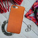 Orange Leather Case for Iphone 8 Plus
