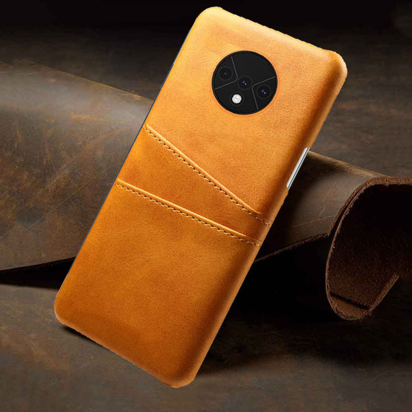 Brown Leather Mobile Cover for Oneplus 7t