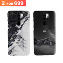 Combo Offer On Biker And Marble Pattern Mobile Case For Redmi Note 8 Pro ( Pack Of 2 )