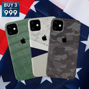 Combo Offer On Marble And Blue, Camo And Green Boxes Pattern Mobile Case For iPhone 11 ( Pack Of 3 )