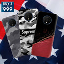 Combo Offer On Red And Black , Superme And Camo Pattern Mobile Case For Oneplus 7T ( Pack Of 3 )