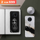 Combo Offer On Beard And Marble Pattern Mobile Case For Oneplus 7T ( Pack Of 2 )