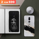 Combo Offer On Beard And Marble Pattern Mobile Case For Oneplus 6 ( Pack Of 2 )