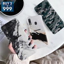 Combo Offer On Natural Marble, Green Camo Pattern Mobile Case For Galaxy A20 ( Pack Of 3 )